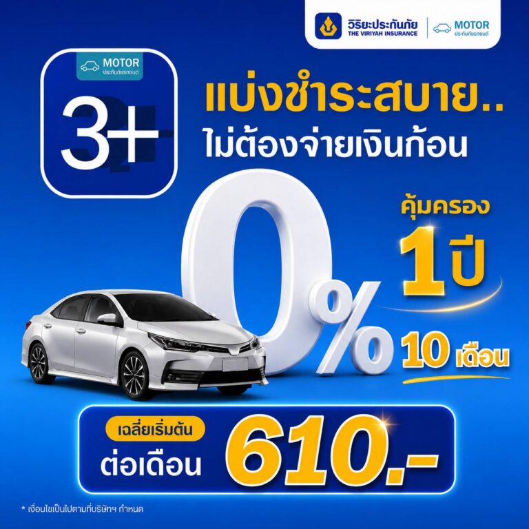 ประกัน 3+ วิริยะ รายปี