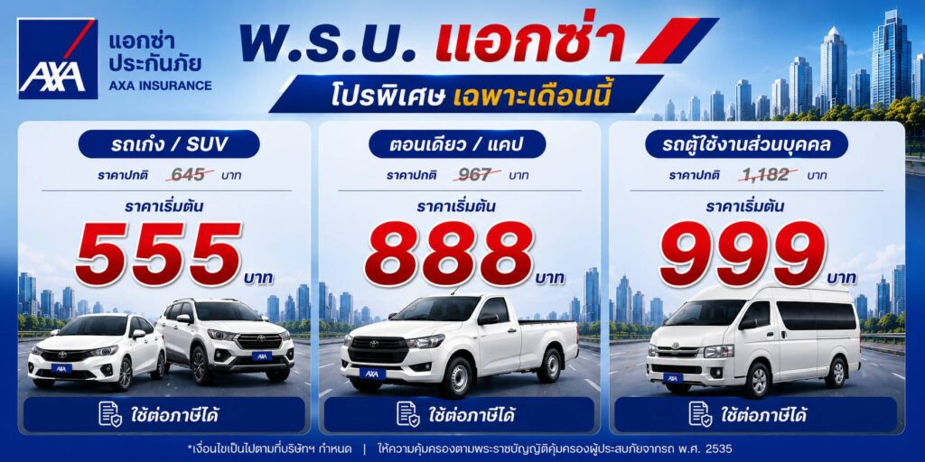 พรบ รถยนต์ แอกซ่า